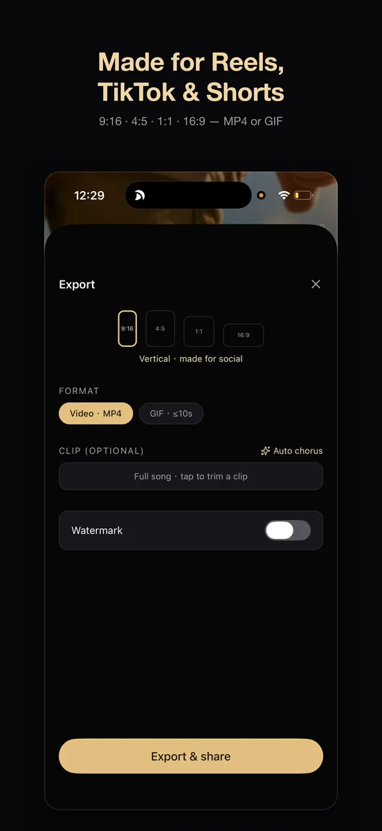 SunoMV app screen 3